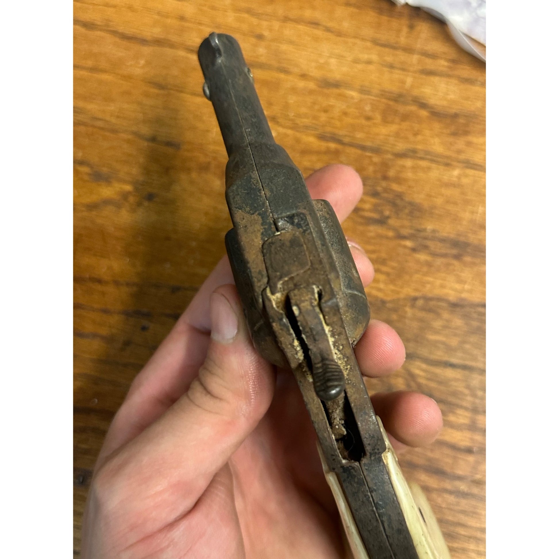 Vintage 1930s Kilgore Lone Ranger Cap Gun Revolver Hi-Ho Silver Cast Toy