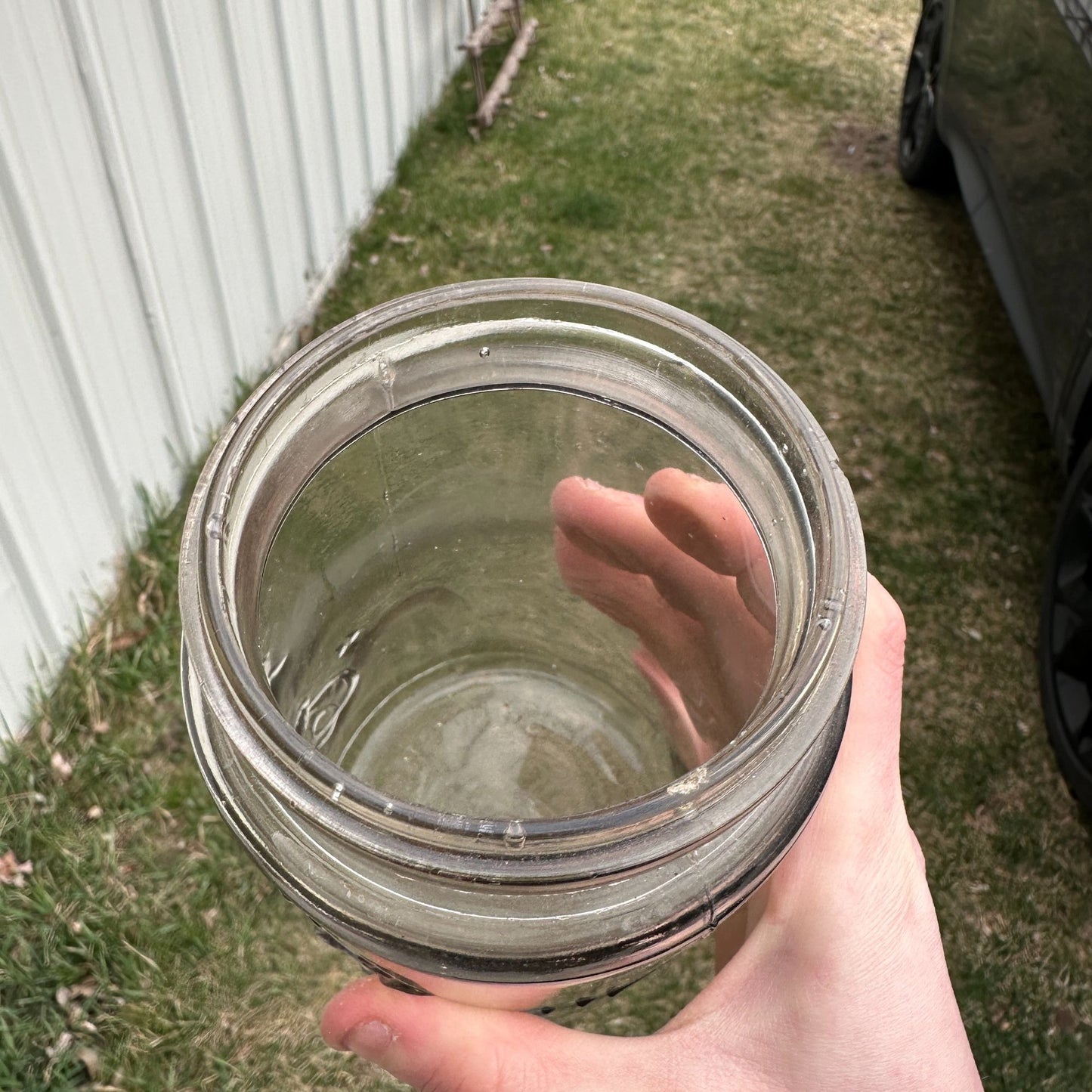 Antique 1900s Kerr Economy Deep Embossed Canning Jar ~ No Lid