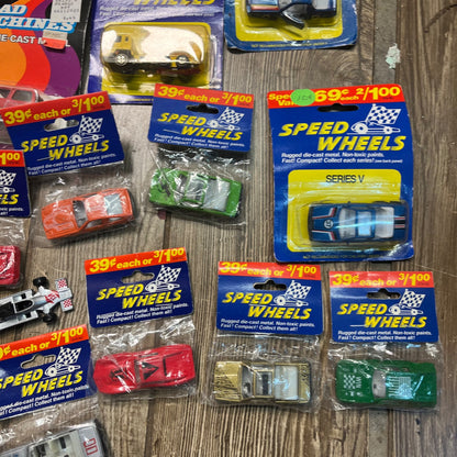 Vintage 1980s-1990s Lot Diecast Toy race Cars Speed Wheels Road Machines NEW