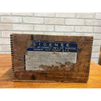 Vintage 1920s Klaxon Automobile Car Horn Advertising Wooden Crate Box Lovell McConnell