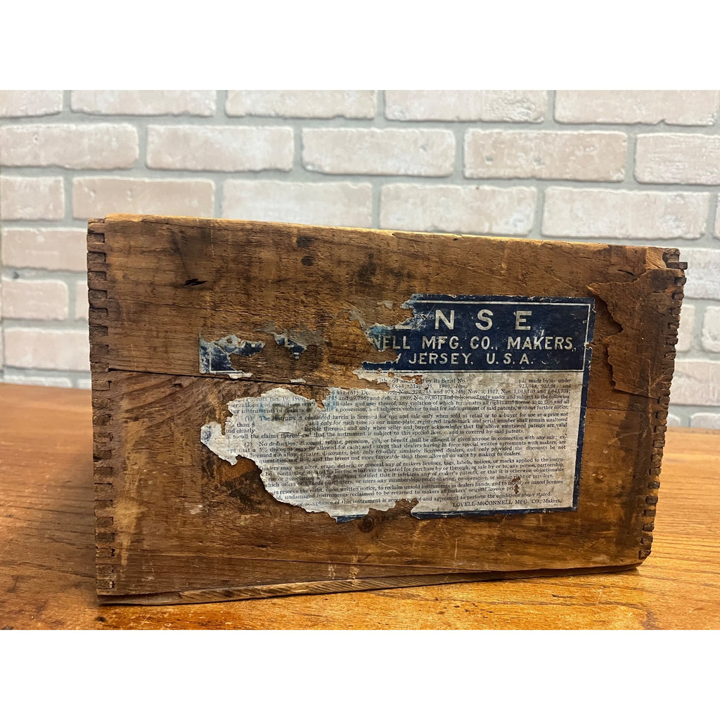 Vintage 1920s Klaxon Automobile Car Horn Advertising Wooden Crate Box Lovell McConnell