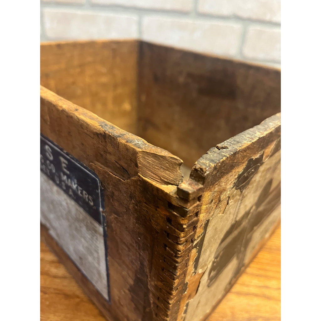 Vintage 1920s Klaxon Automobile Car Horn Advertising Wooden Crate Box Lovell McConnell