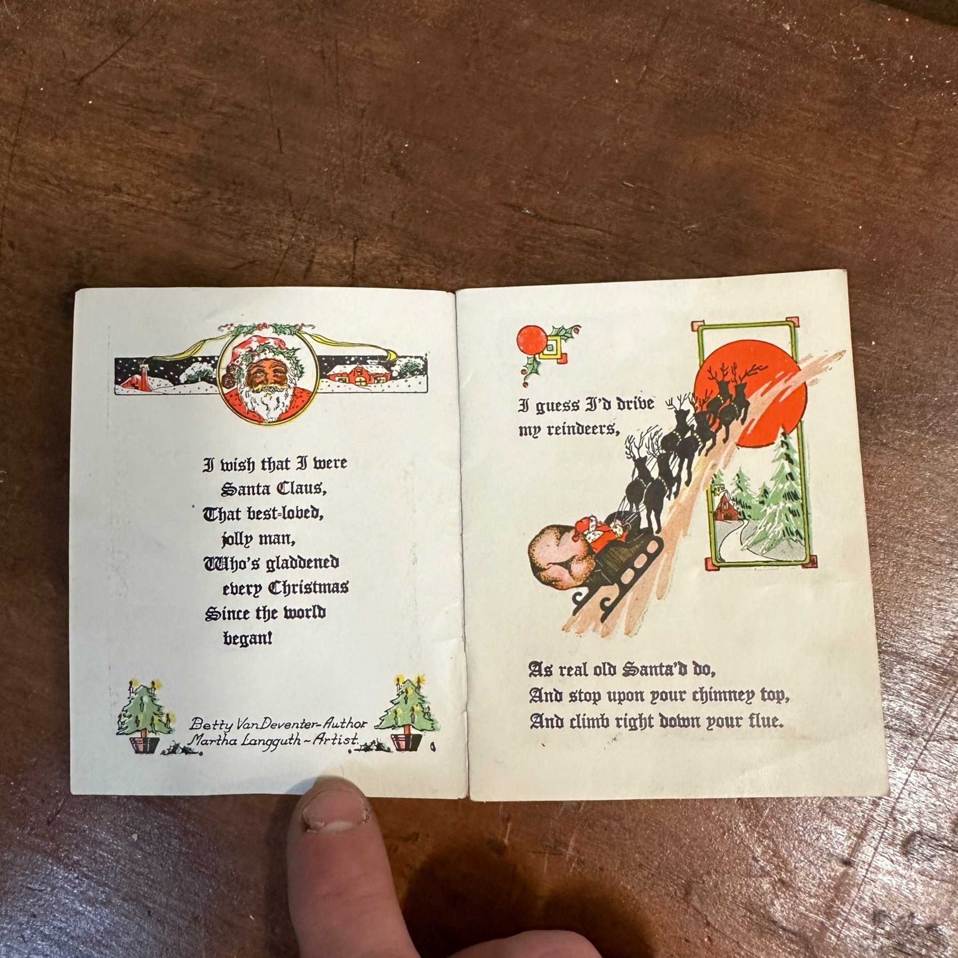 Vintage c1920s J.C. Penney Christmas Booklet "I Wish that I Were Santa" + Card