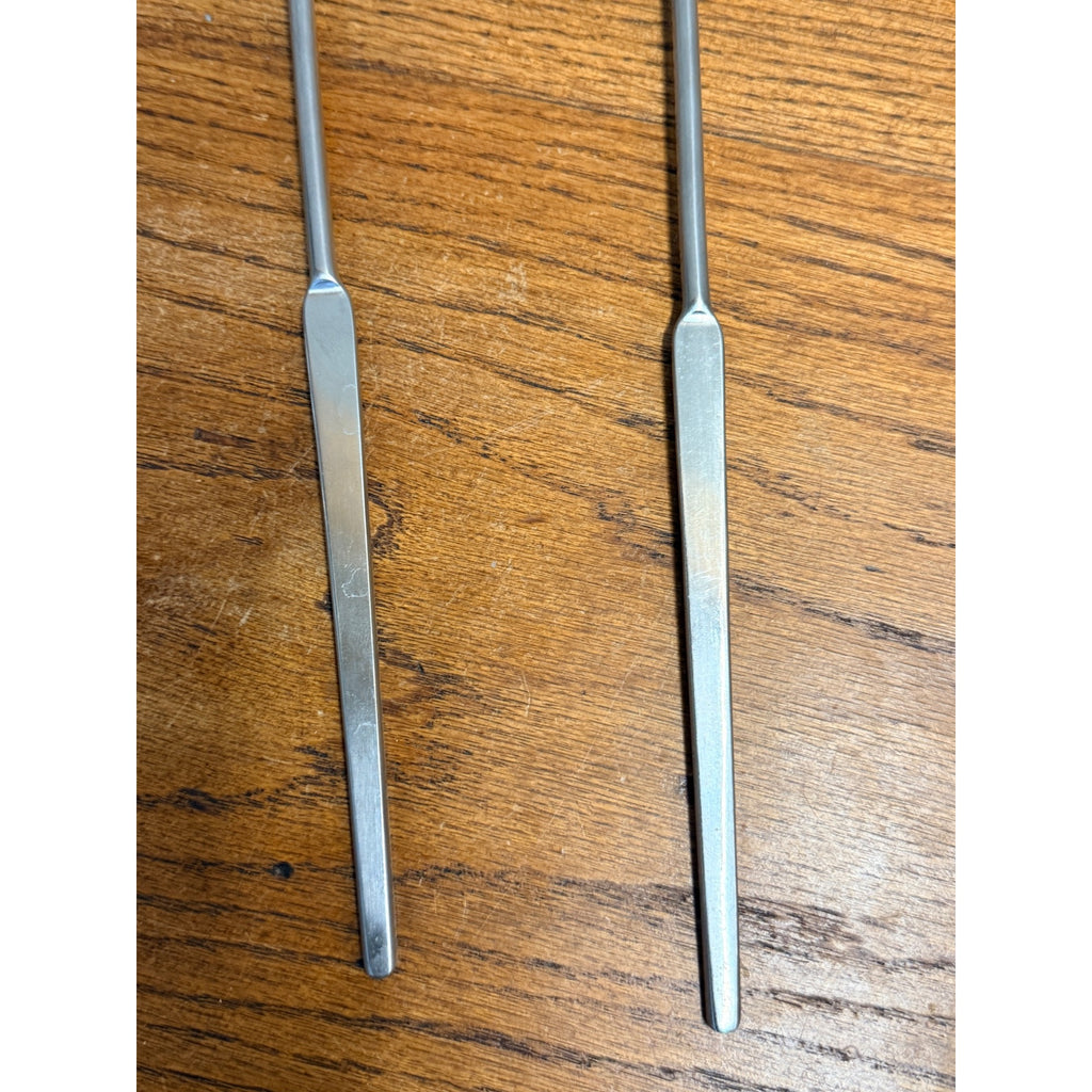 Vintage 1960s MCM Gabis Stainless Sweden Salad Fork And Spoon Set Nils Nisbel
