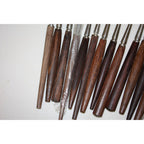 Large Lot of 43 Vintage Danish MCM Stainless Steel Fondue Forks, Teak Handles