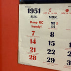 Vintage 1951 Royal Crown Cola Ann Blythe Advertising Calendar Rc Cola Soda Sign