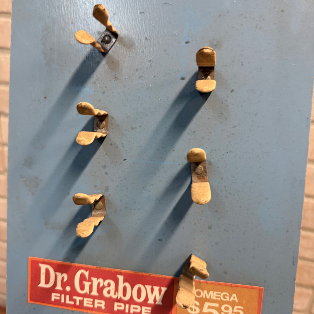 Dr Grabow Vintage Pipe Tobacco Smoking Display Stand Sign Retail Advertising.