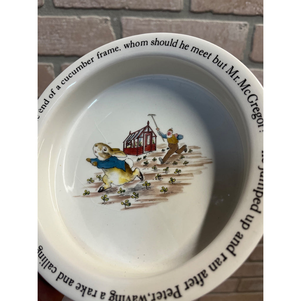 Vintage Beatrix Potter Child's Bowl Dish 6.5" Wedgwood England Frederick Warne