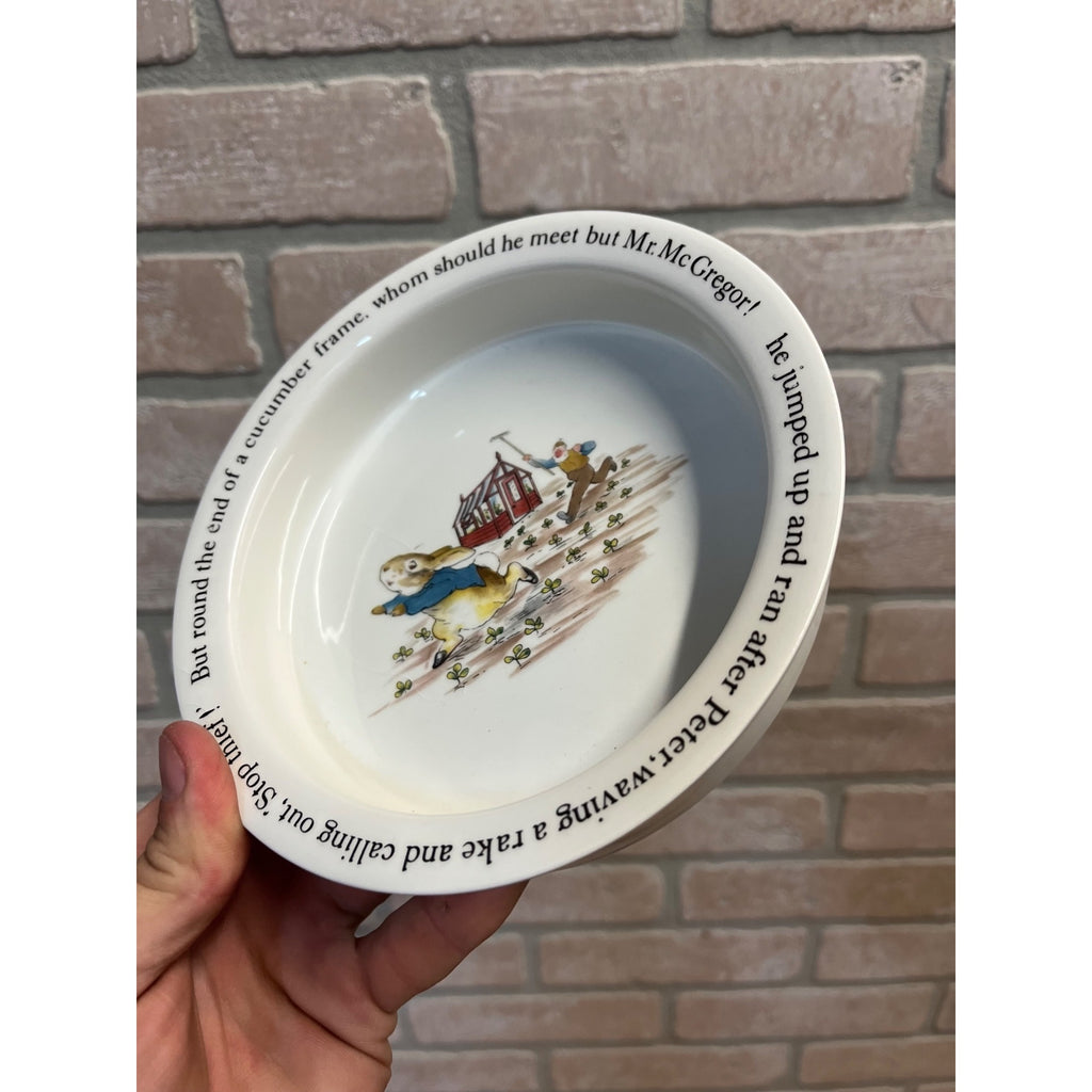 Vintage Beatrix Potter Child's Bowl Dish 6.5" Wedgwood England Frederick Warne