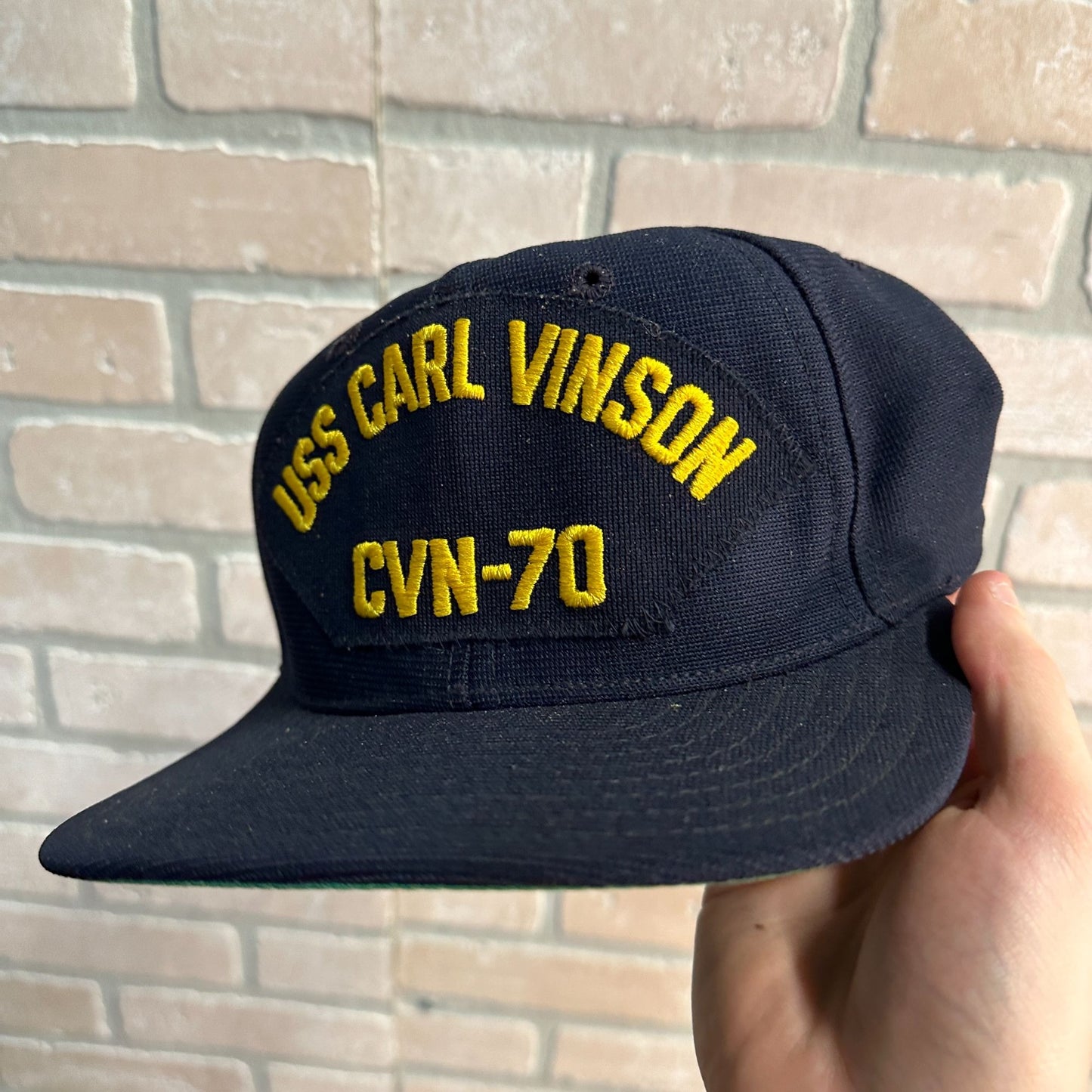 1990S VINTAGE NEW ERA NAVY USS CARL VINSON CVN-70 SNAPBACK HAT