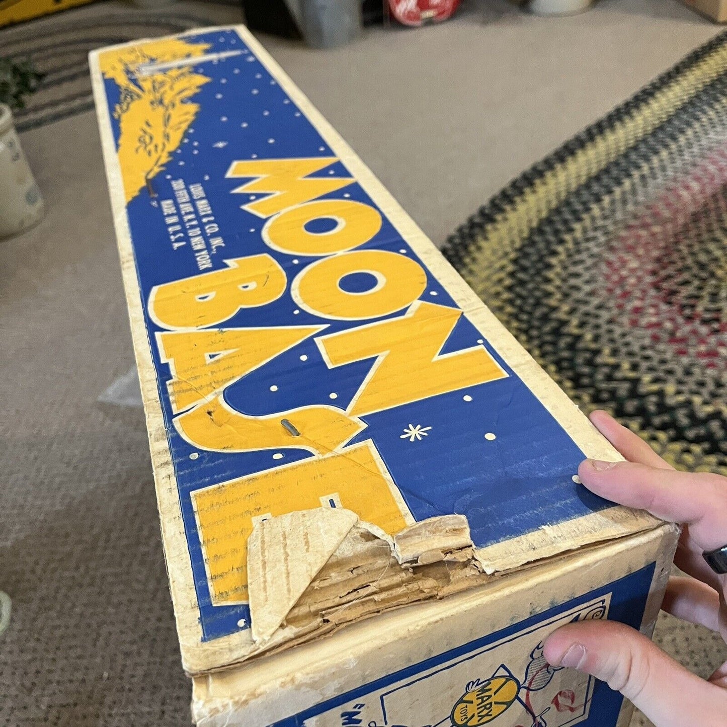 RARE Vintage Marx Moon Base Playset Toy w/ Original Box