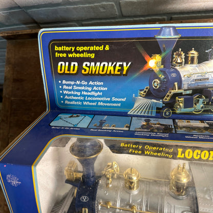 1981 NEW BRIGHT VINTAGE OLD SMOKEY GREAT WESTERN ROYAL BLUE TRAIN LOCOMOTIVE