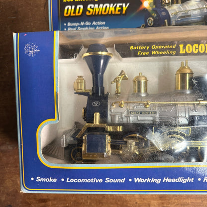 1981 NEW BRIGHT VINTAGE OLD SMOKEY GREAT WESTERN ROYAL BLUE TRAIN LOCOMOTIVE