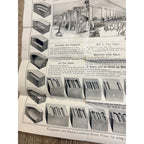 c.1900s Barnes Machinery Tools Advertising Saw Poster Hardware Antique