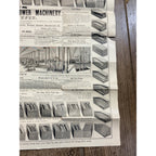 c.1900s Barnes Machinery Tools Advertising Saw Poster Hardware Antique