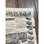 c.1900s Barnes Machinery Tools Advertising Saw Poster Hardware Antique