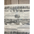 c.1900s Barnes Machinery Tools Advertising Saw Poster Hardware Antique
