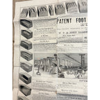 c.1900s Barnes Machinery Tools Advertising Saw Poster Hardware Antique