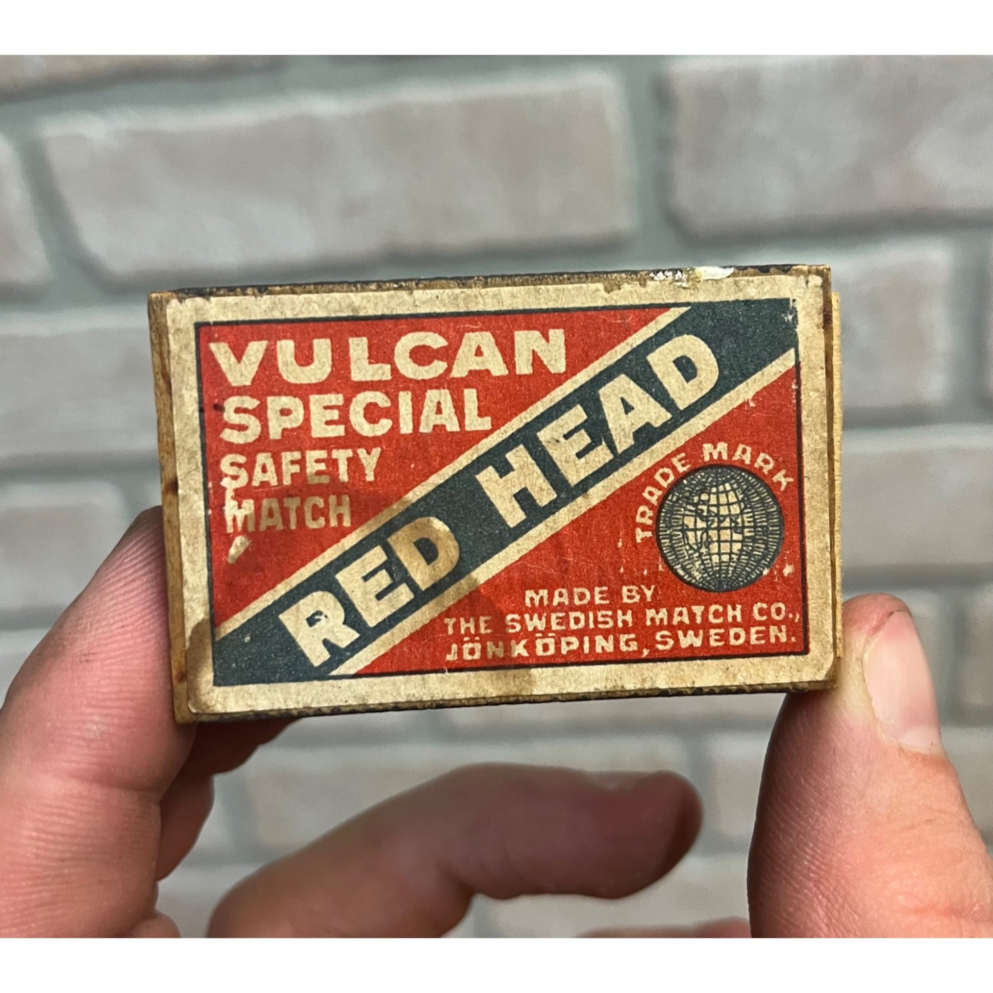 Vulcan Special Safety Matches Red Head Empty Box Sweden Match Company