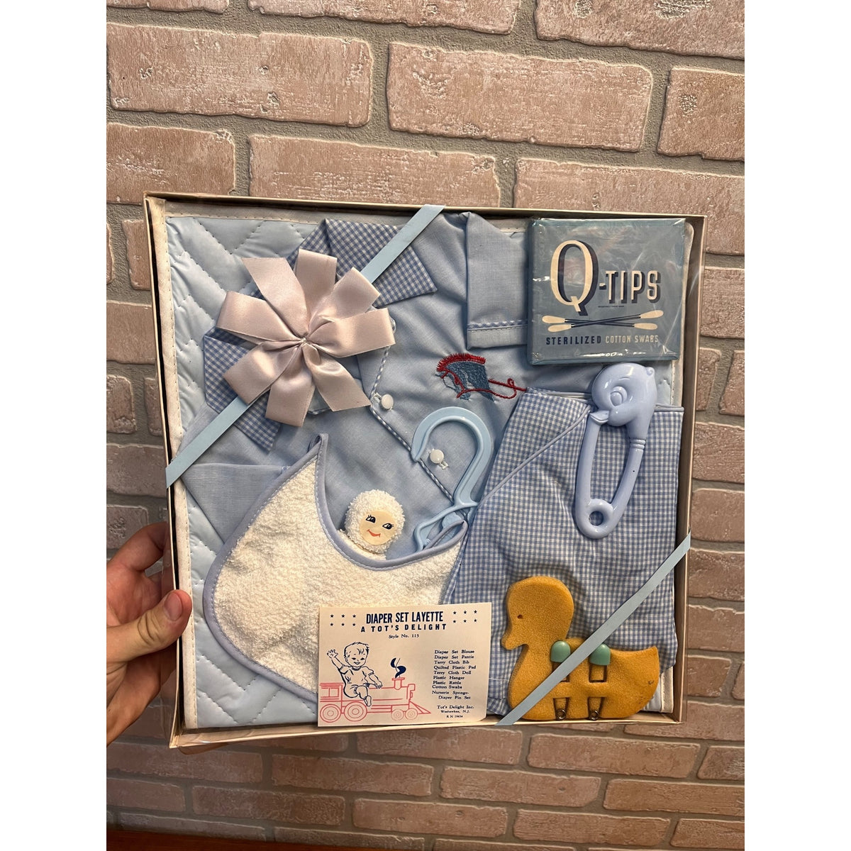 Vintage Tot's Delight Inc. Diaper Set Layette Boy Baby Shower Gift  SEALED NOS