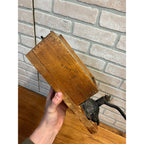Antique Primitive Dovetailed Wooden Wall Hand Cranked Coffee Grinder Farmhouse
