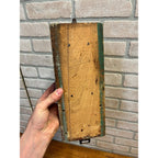 Antique Primitive Dovetailed Wooden Wall Hand Cranked Coffee Grinder Farmhouse