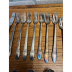 Vintage Rogers 1847 Flatware Service for (8) First Love Pattern Silverplate 56pc