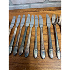 Vintage Rogers 1847 Flatware Service for (8) First Love Pattern Silverplate 56pc