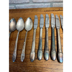 Vintage Rogers 1847 Flatware Service for (8) First Love Pattern Silverplate 56pc