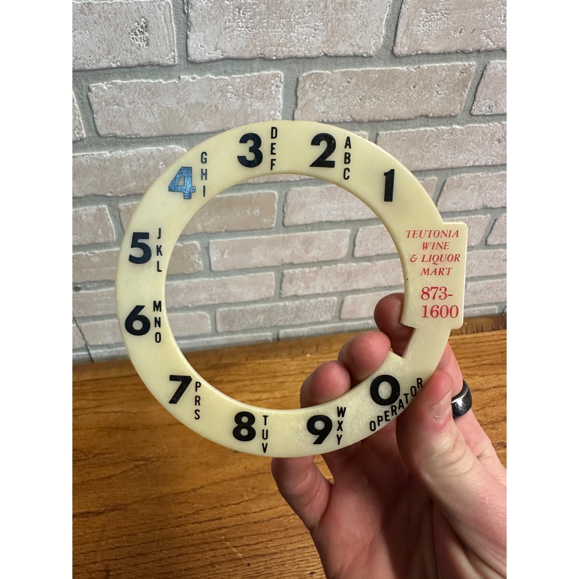 Vintage 1940s TEUTONIA WINE & LIQUOR MART  MILWAUKEE WI Advertising Phone Dial