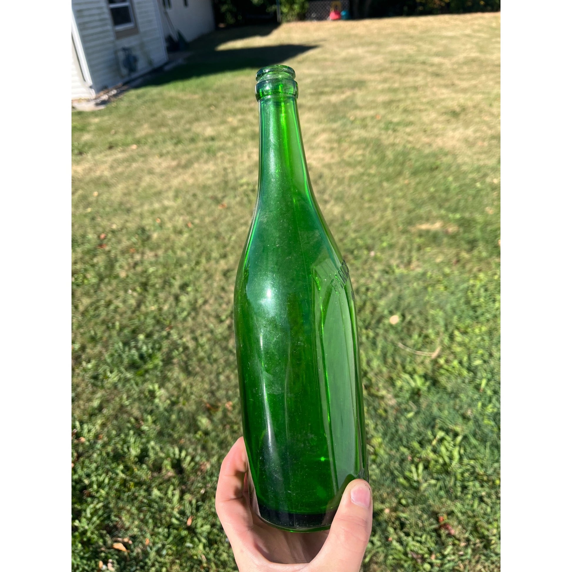 Vintage 1920s Geo. Rasmussen Co. Chicago, IL Quality Glass Soda Bottle Quart