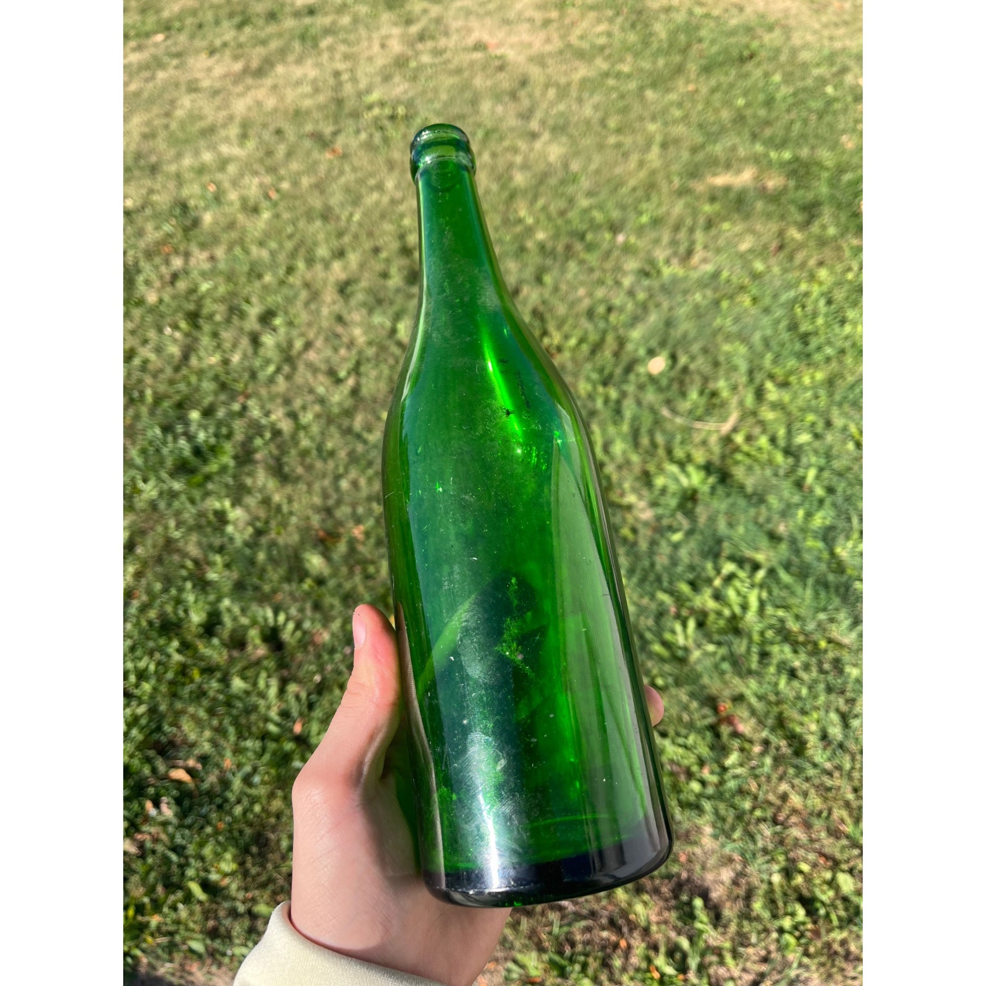 Vintage 1920s Geo. Rasmussen Co. Chicago, IL Quality Glass Soda Bottle Quart