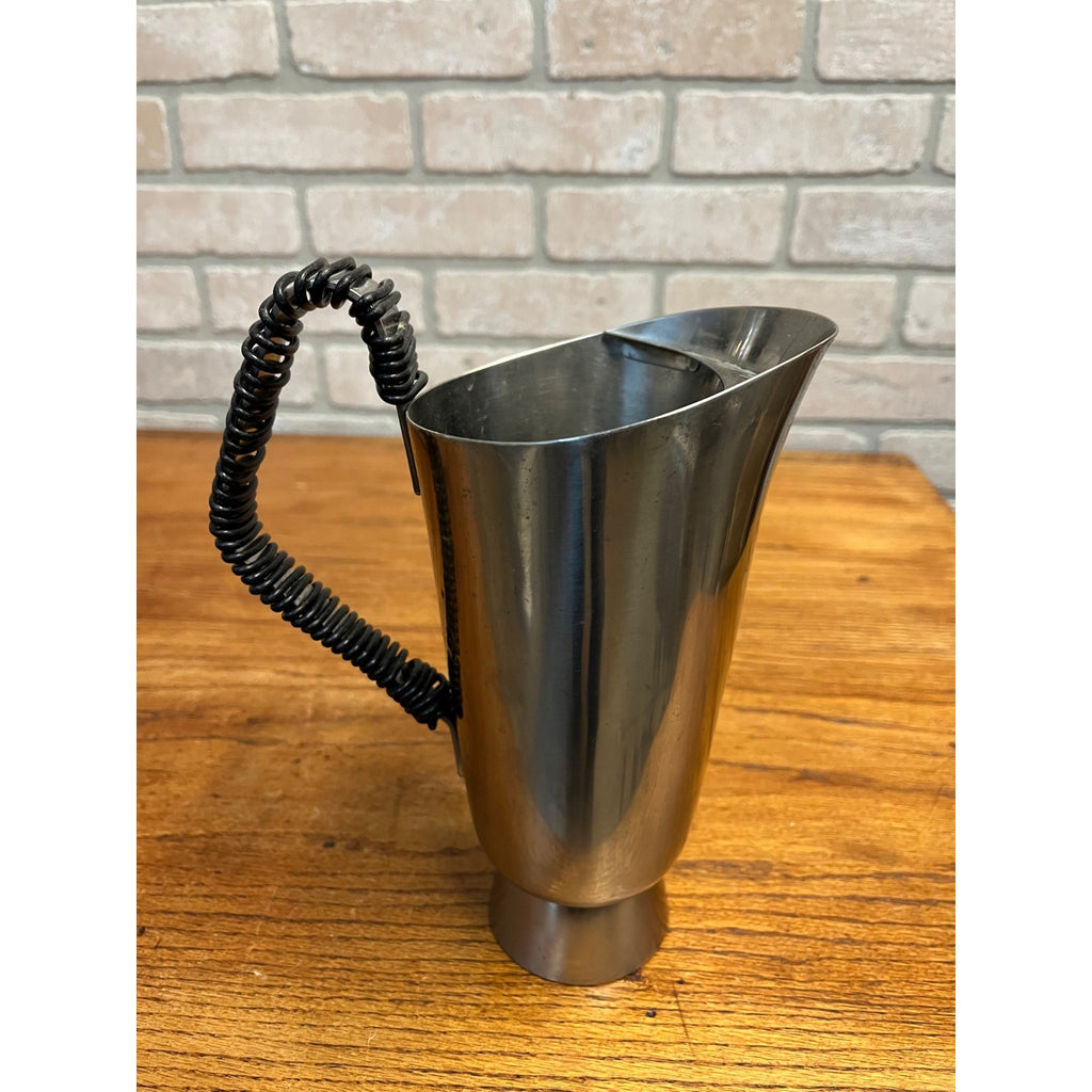 Vintage 1960s MCM Swedish Stainless Gense Mid-Century Modern Pitcher Ice Lip
