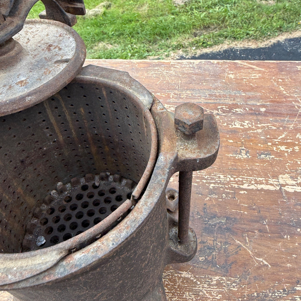 Vintage Enterprise Cast Iron RARE Small 2qt Fruit Wine Lard Sausage Stuffer Press