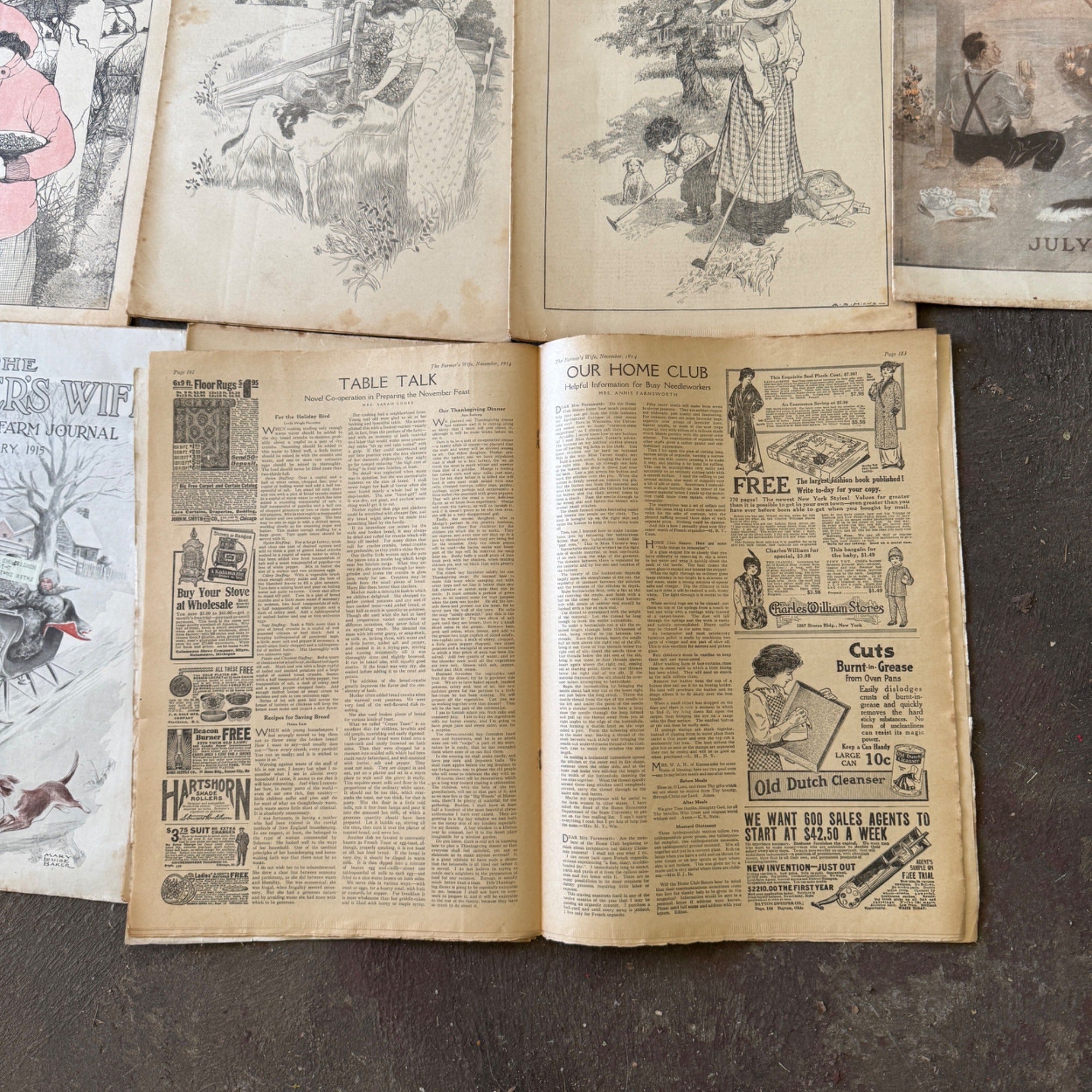 Antique The Farmer's Wife Magazine Lot 1900s Farm Journal Women's Ephemera 18