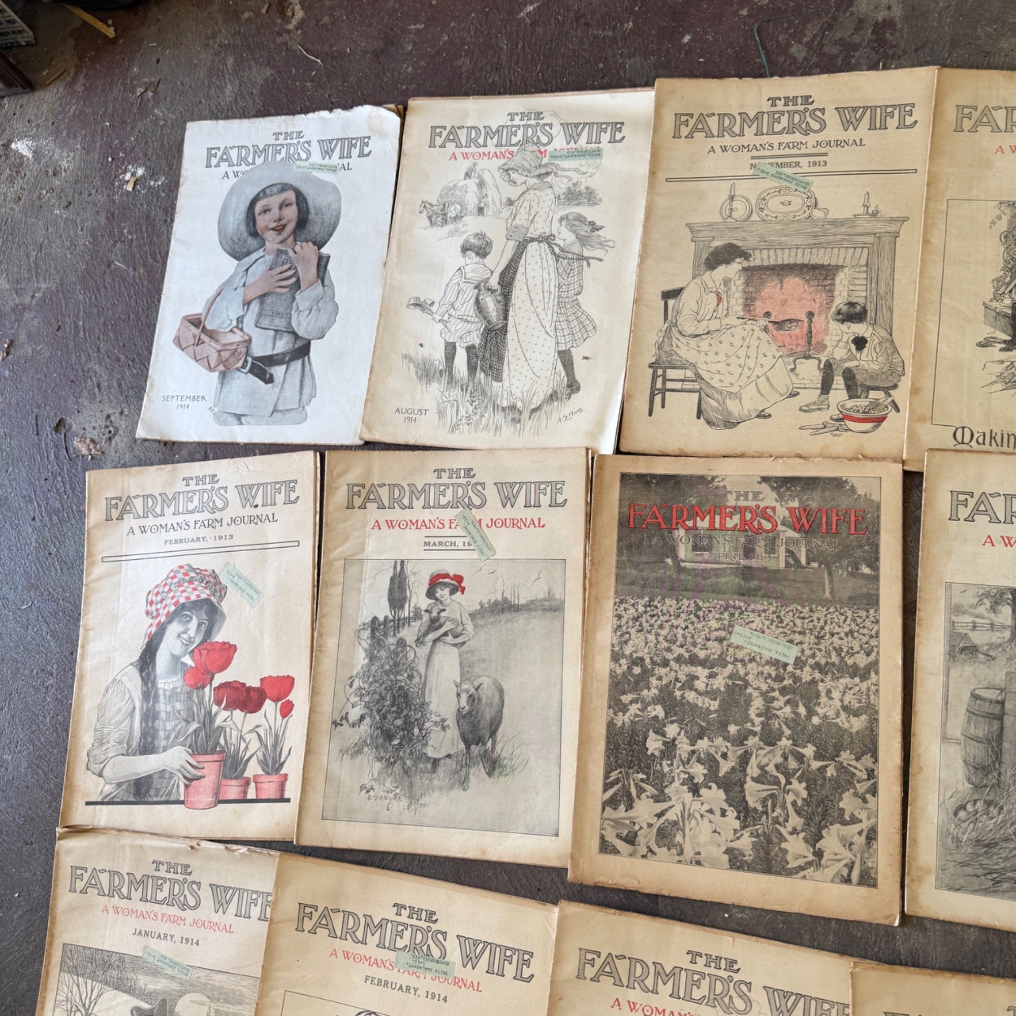 Antique The Farmer's Wife Magazine Lot 1900s Farm Journal Women's Ephemera 18