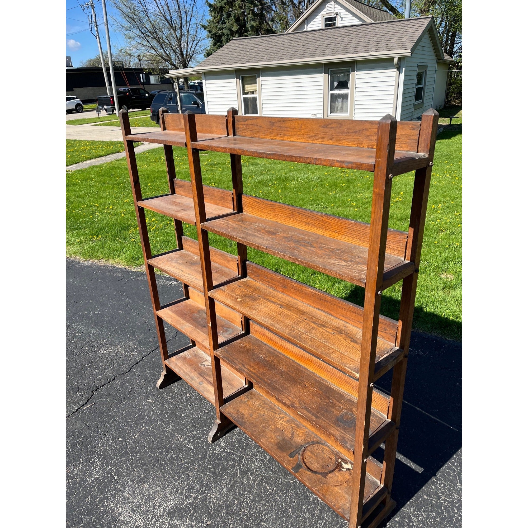 Vintage 1920s National Biscuit Co. General Store Display Bread Rack Shelf Wooden