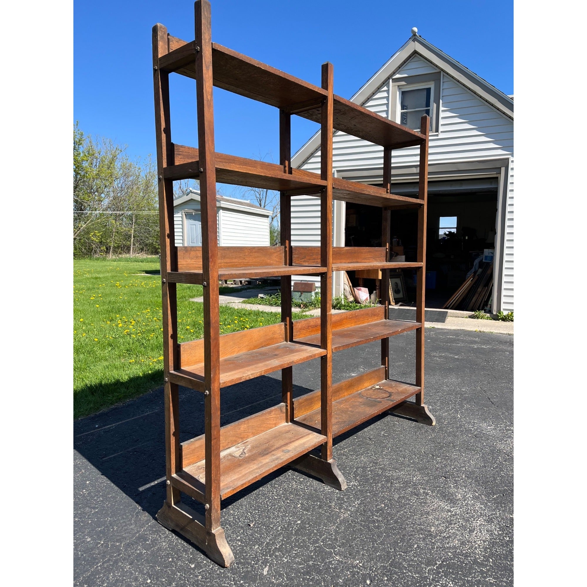 Vintage 1920s National Biscuit Co. General Store Display Bread Rack Shelf Wooden