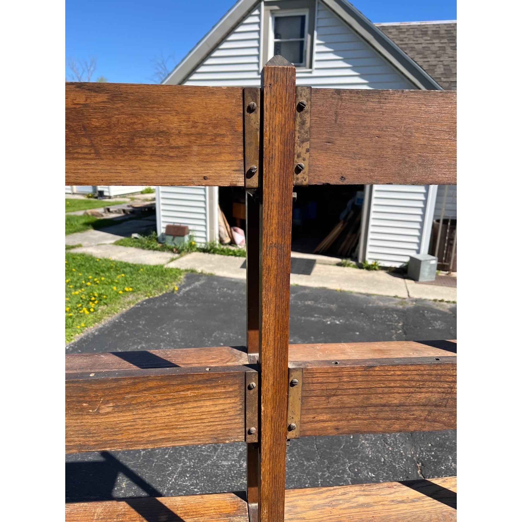 Vintage 1920s National Biscuit Co. General Store Display Bread Rack Shelf Wooden