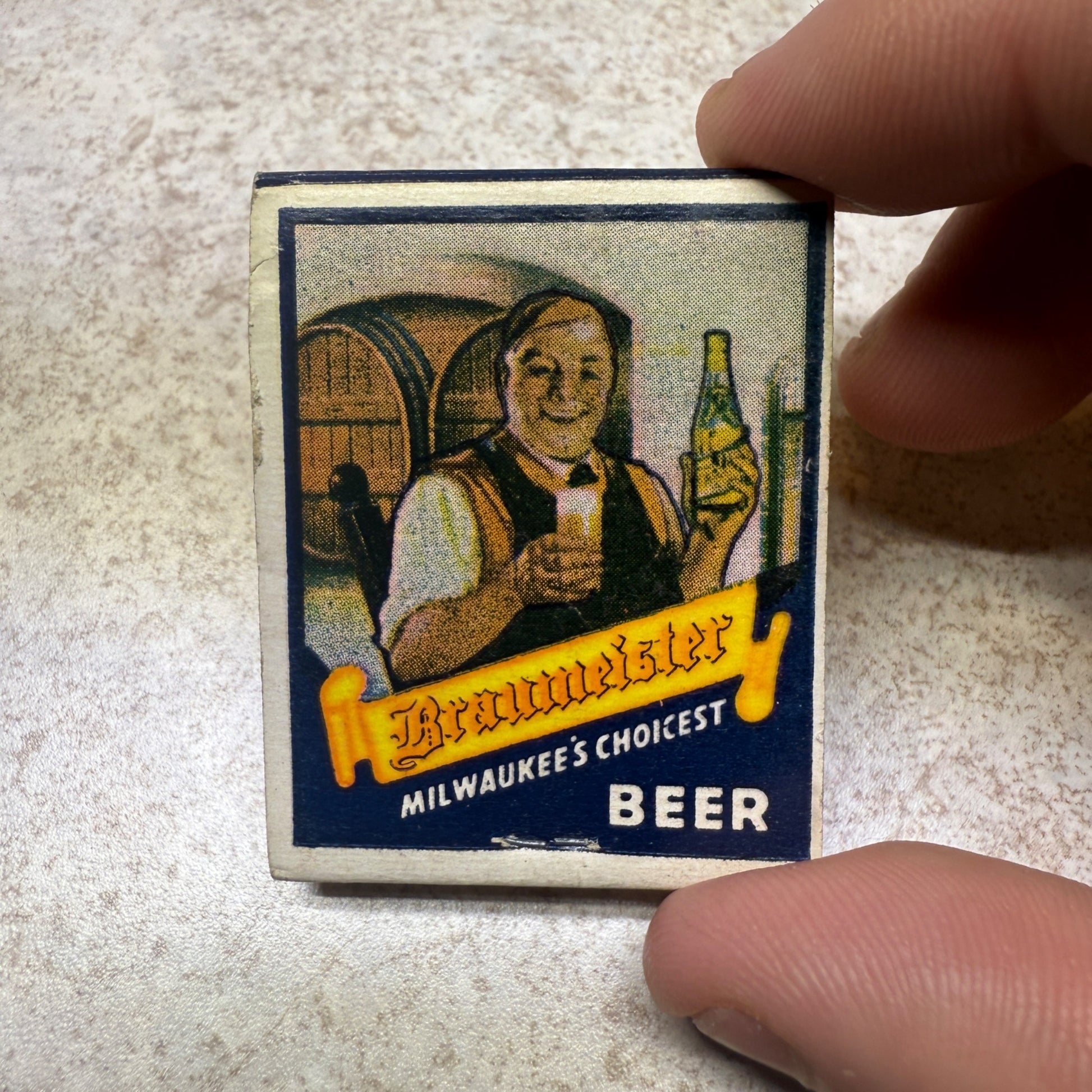 Vintage Matchbook Braumeister Beer Milwaukee Wis Gumms Tap Jackson Wis