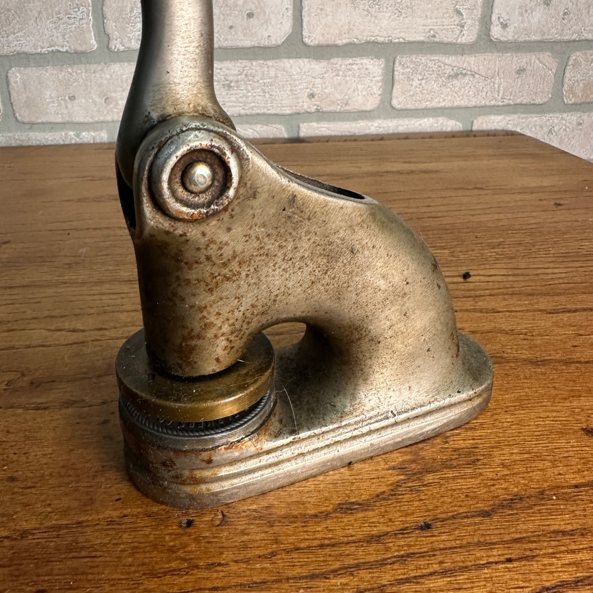 Vintage Steel Iron Notary Stamp Seal - Langlade Farmers Co-op Wisconsin