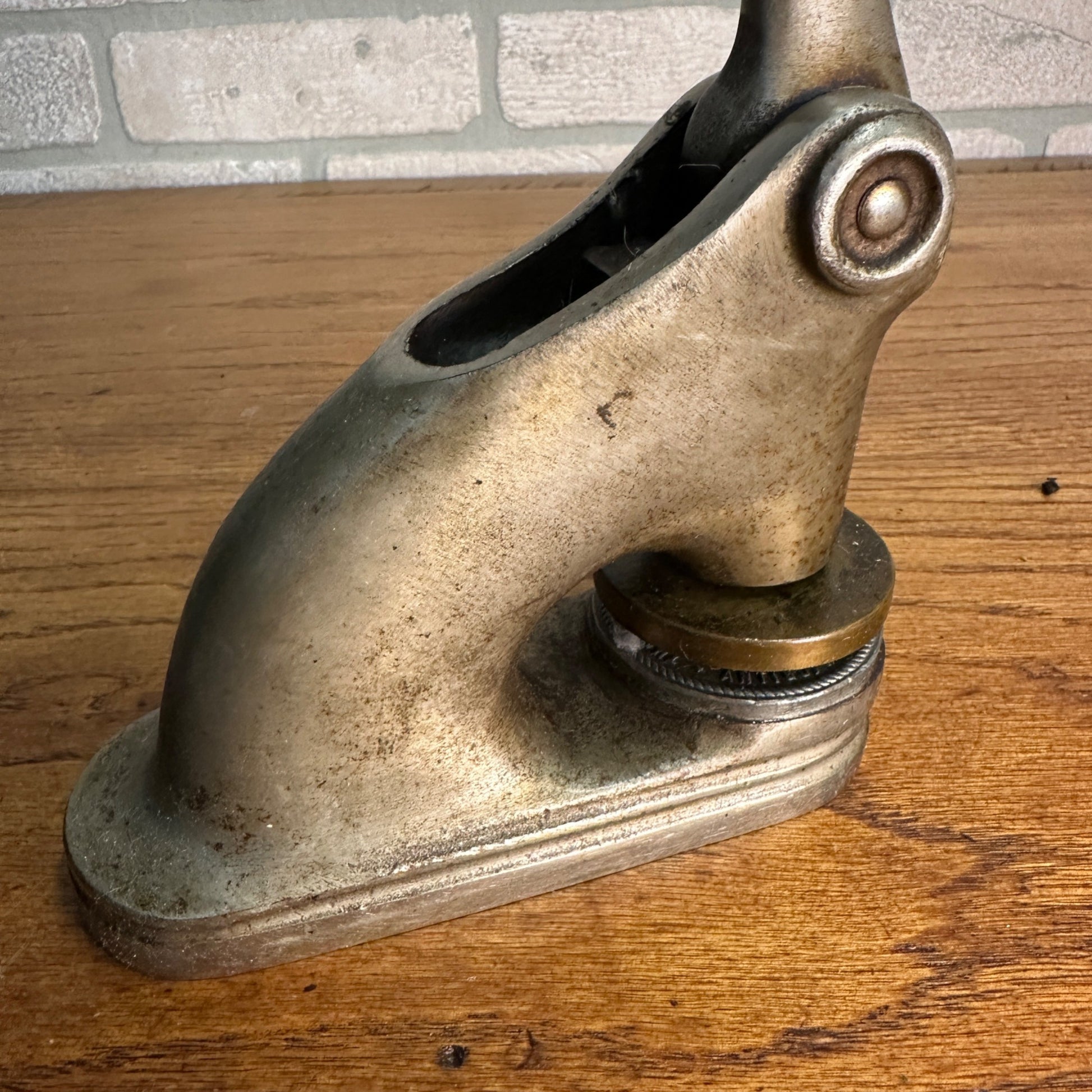 Vintage Steel Iron Notary Stamp Seal - Langlade Farmers Co-op Wisconsin