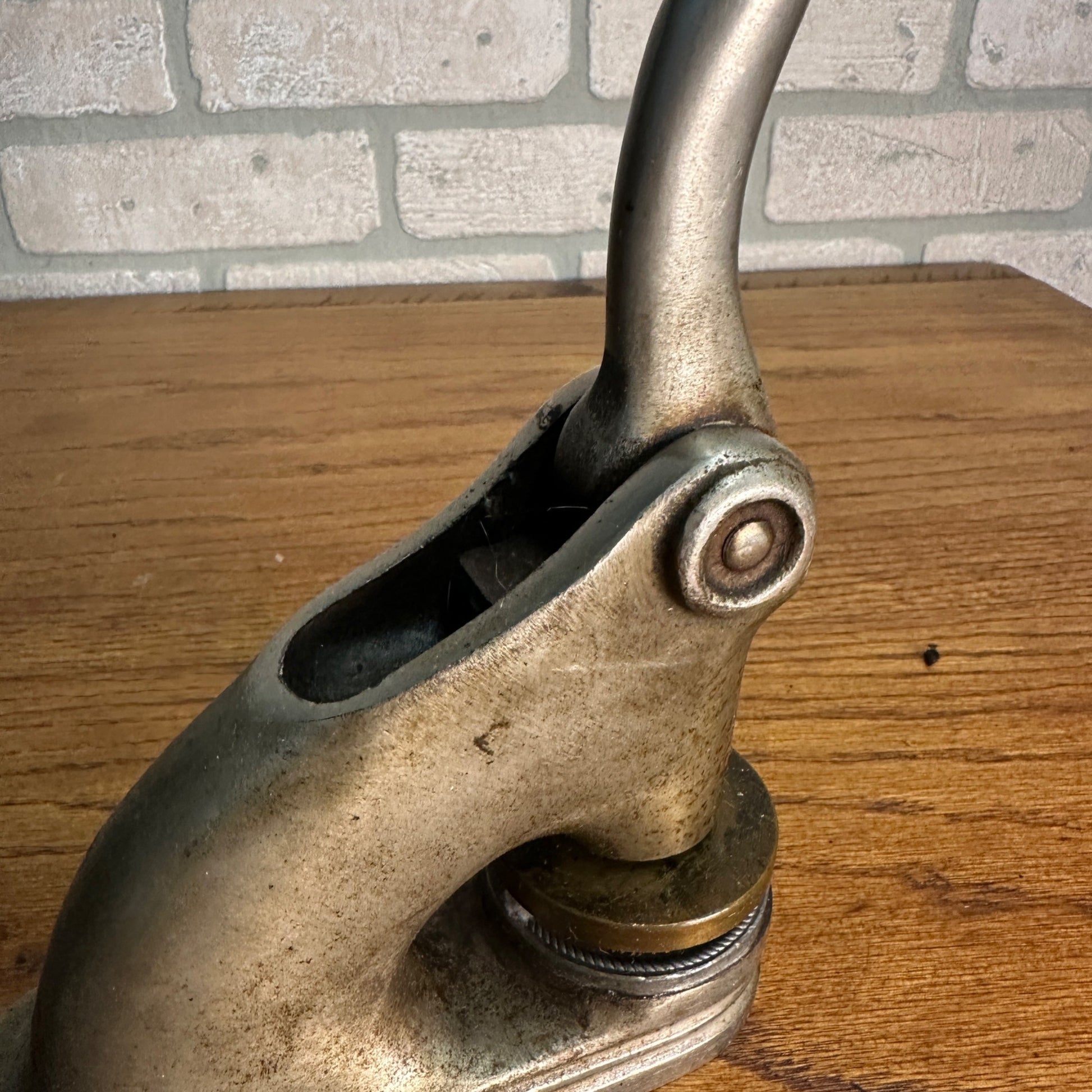 Vintage Steel Iron Notary Stamp Seal - Langlade Farmers Co-op Wisconsin