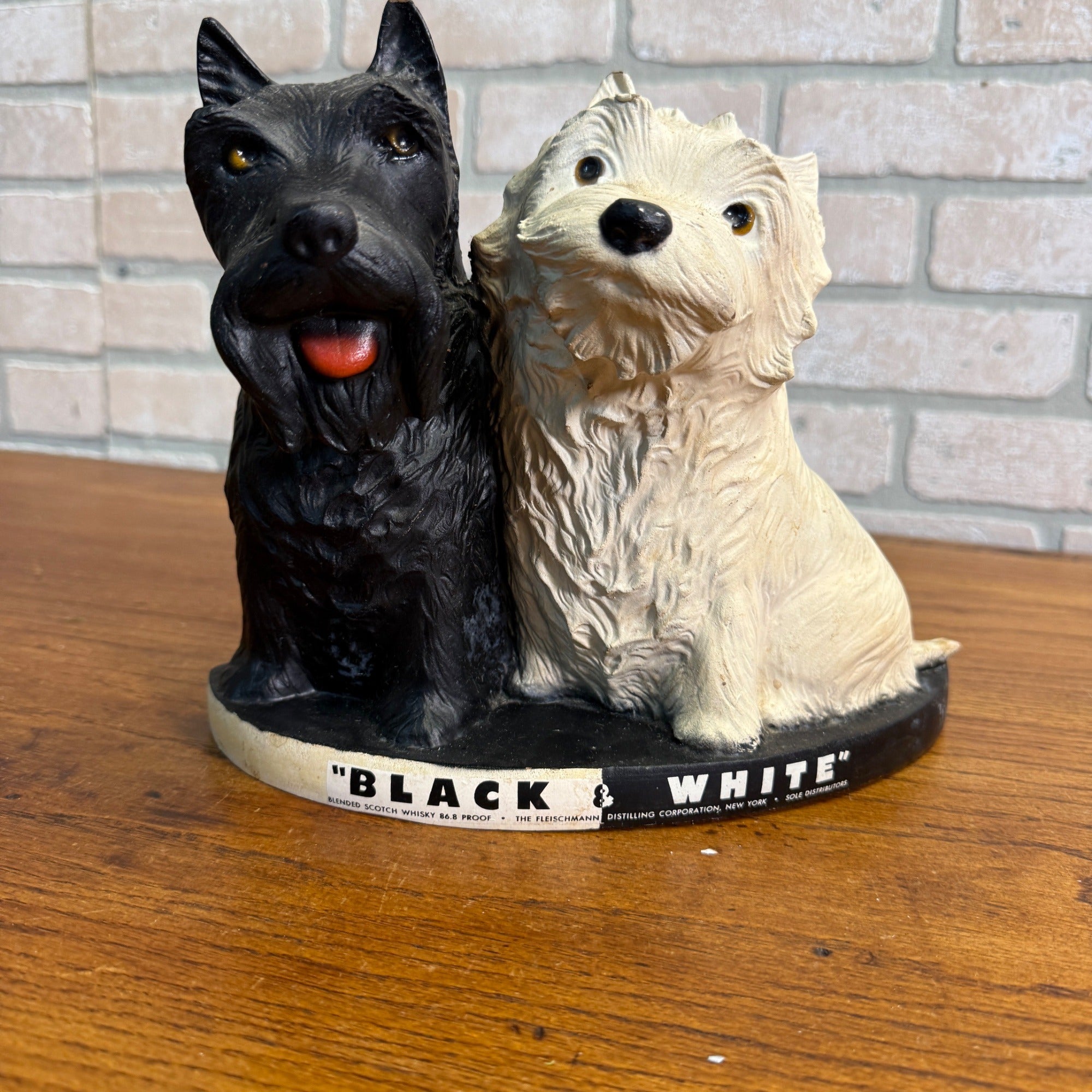 Black & White Scotch Whiskey Advertising Scottish Terrier Dog Bar Display