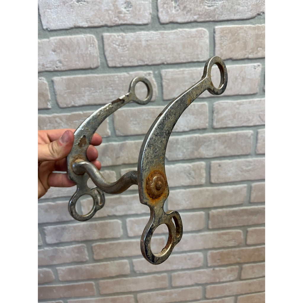 Antique Nickel-Plated Equestrian Horse Grazing Western Horse Mouth Bit