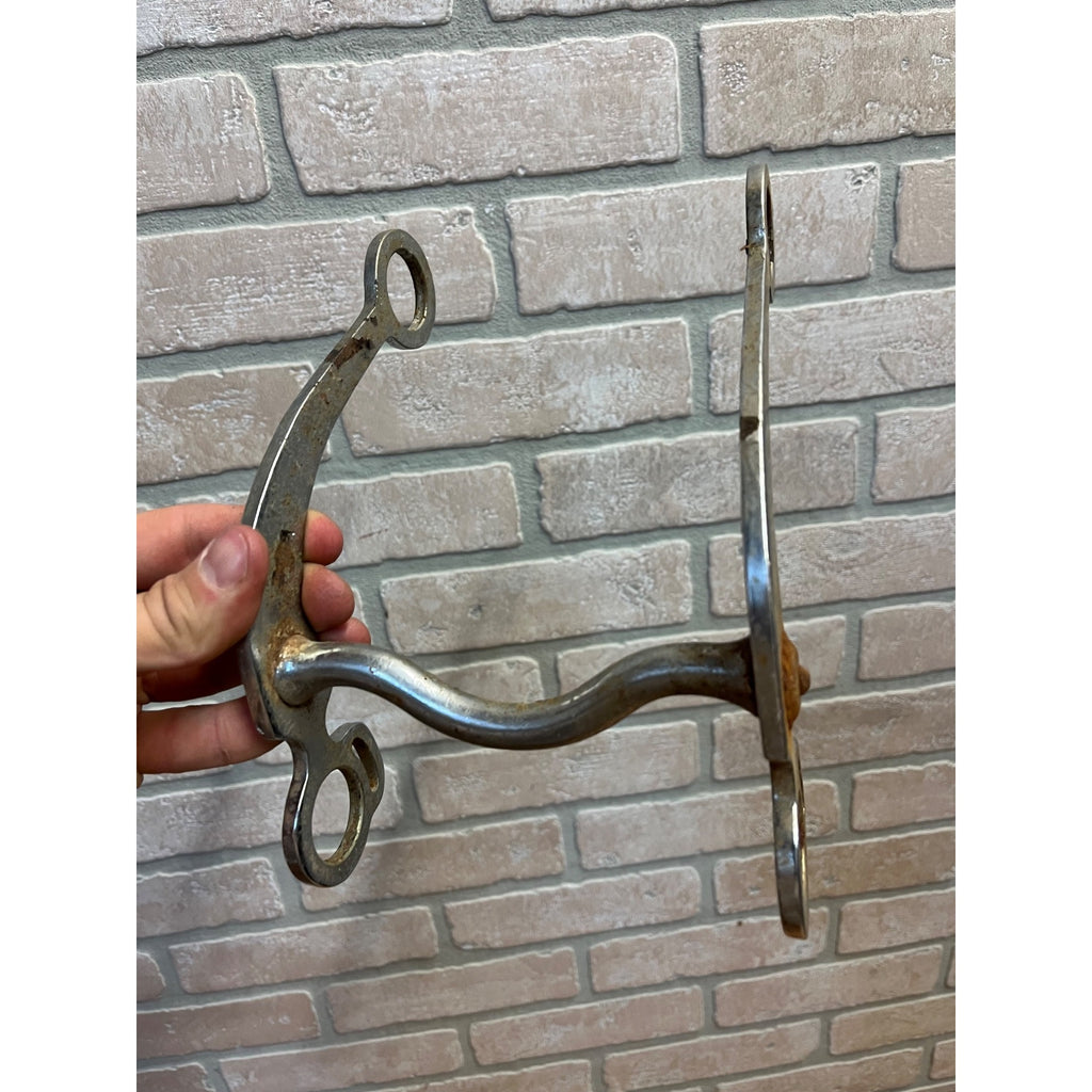 Antique Nickel-Plated Equestrian Horse Grazing Western Horse Mouth Bit