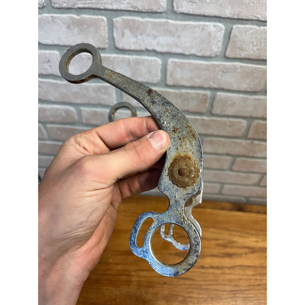 Antique Nickel-Plated Equestrian Horse Grazing Western Horse Mouth Bit