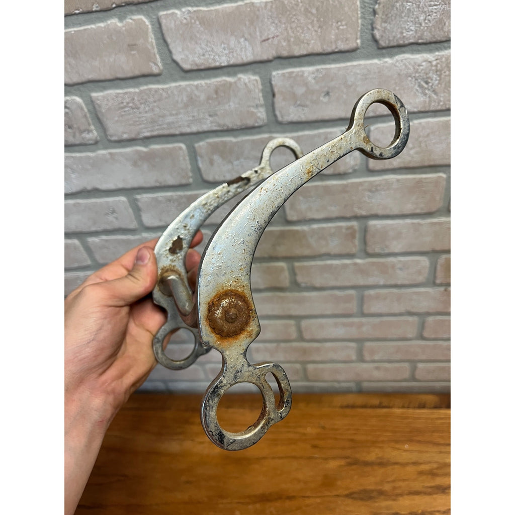 Antique Nickel-Plated Equestrian Horse Grazing Western Horse Mouth Bit