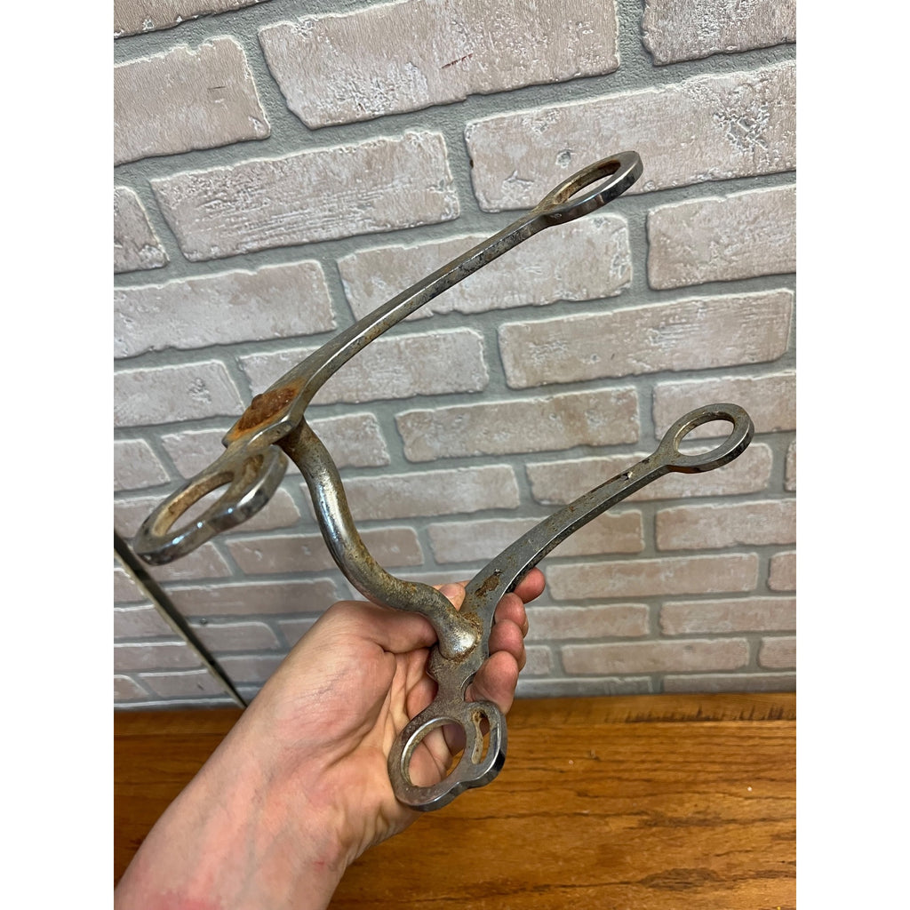 Antique Nickel-Plated Equestrian Horse Grazing Western Horse Mouth Bit