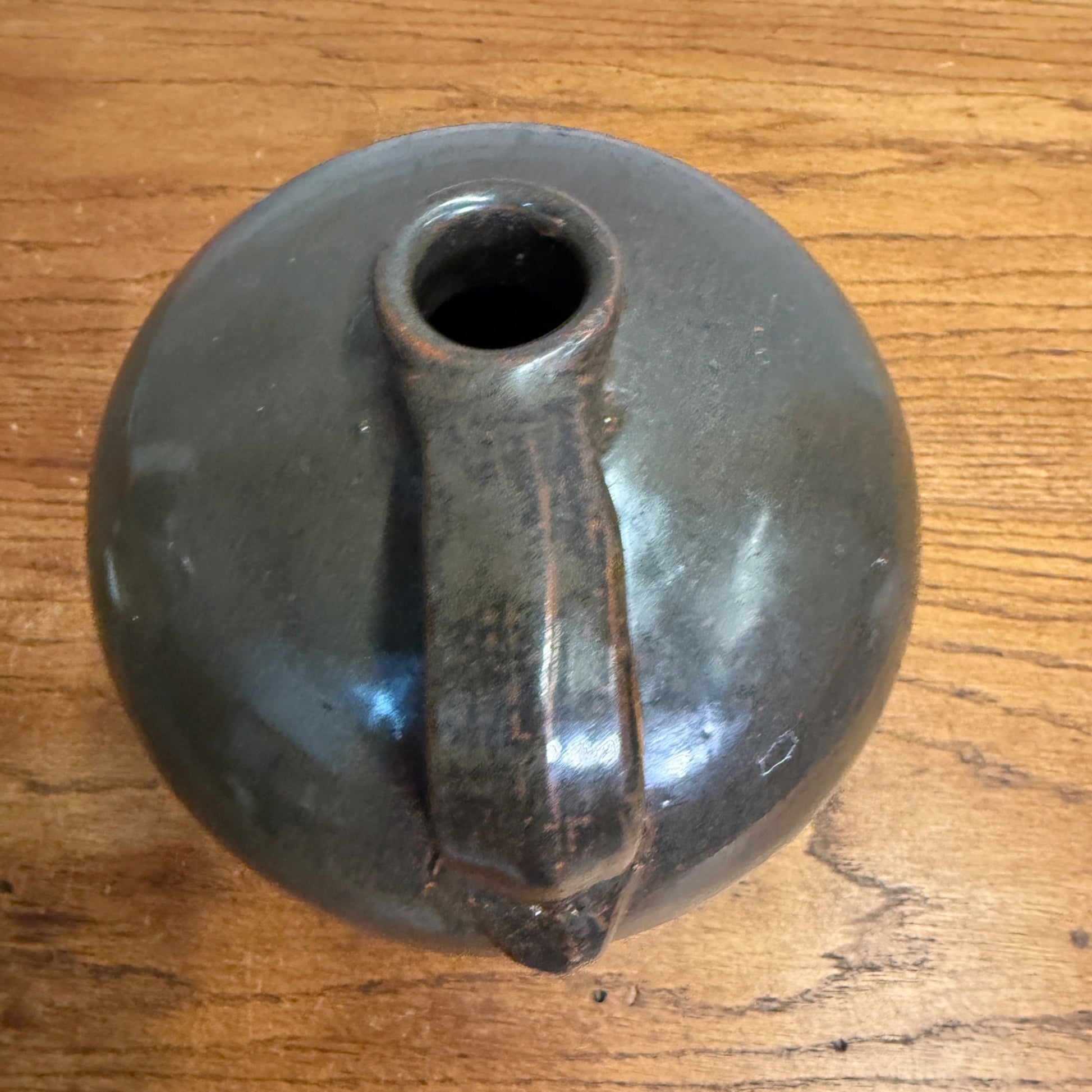 Antique Stoneware Shoulder Smooth Common Jug Moonshine Brown Gray Glazed